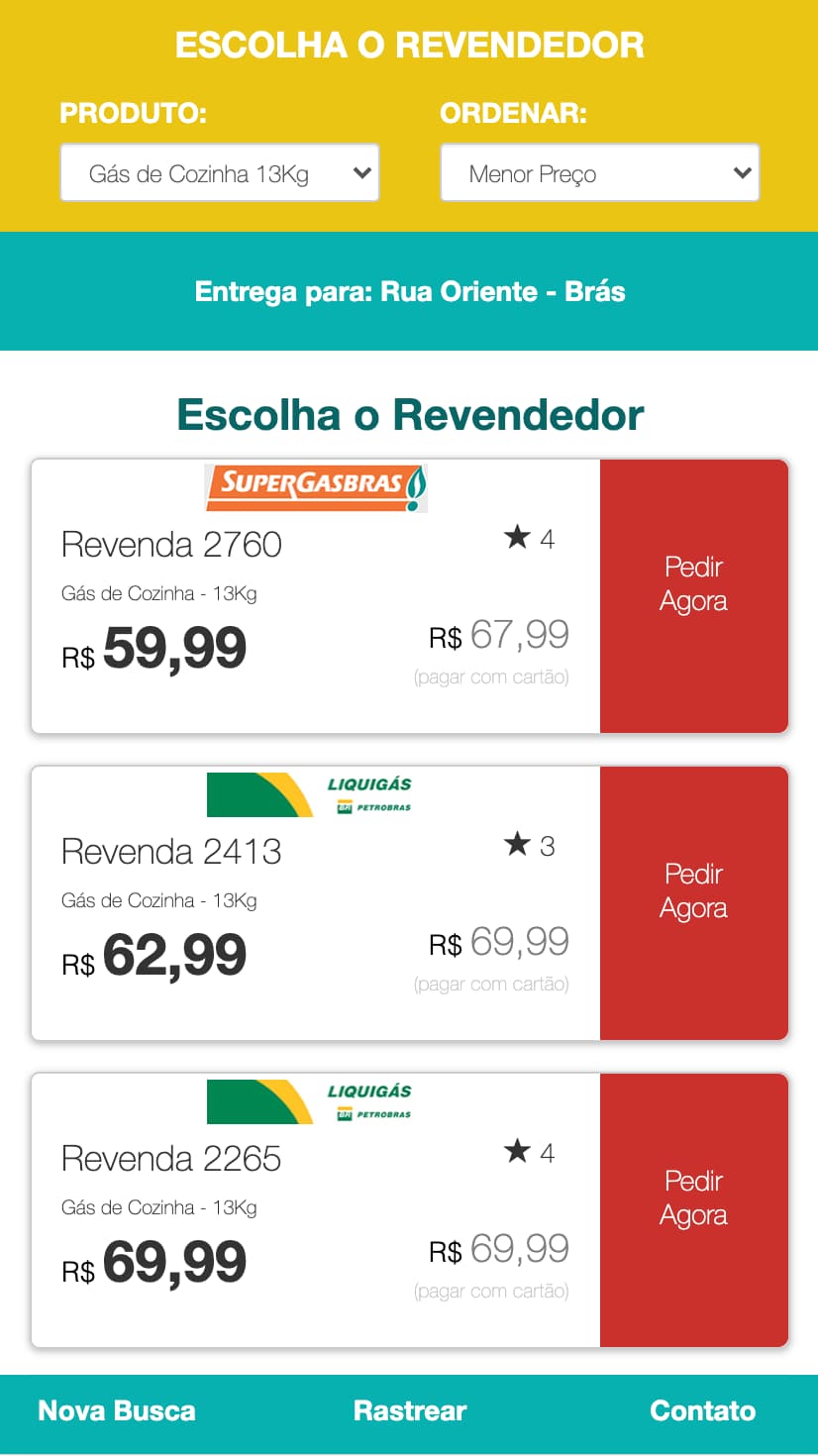 Aplicativo de Gás download