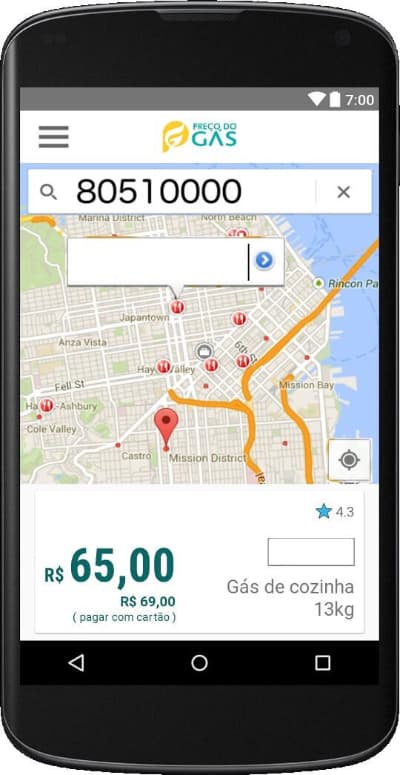 aplicativo comprar gas de cozinha