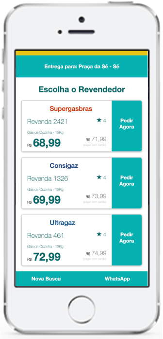 Gás de Cozinha - Aplicativo - Preço do gás